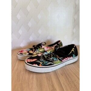 Vans Black Floral Athletic Shoes